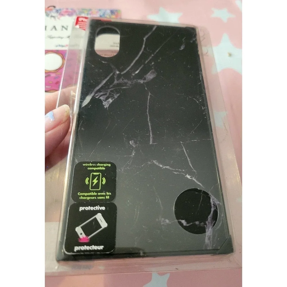 Iphone x/xs case Black Marble